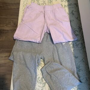 Nike Lilac and Gray Sweatpants Set